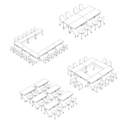 میز آموزشی و تاشو مِری Merry